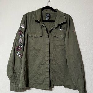 Studio Ghibli Kiki Embroidered Olive Green Jacket size large